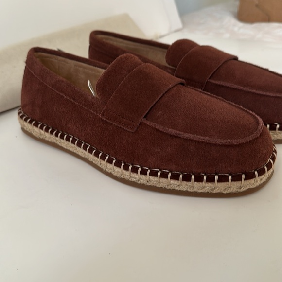 Zara Leather Moccasin Espadrilles Chestnut Men’s Shoes - Picture 6 of 17